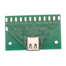Heevhas TYP-C Female Test Board USB 3.1 with PCB Board 24P Connection Adapter Board Breakout Current Measuring Board (Pack of 5)
