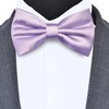 Branduce Lavender Bow Tie for Men Pre-tied Adjustable Silk Blend