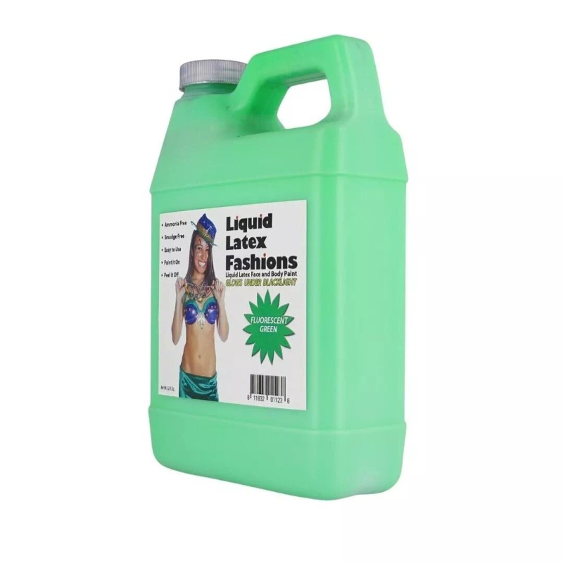 Liquid Latex Fluorescent Green 32 Fl Oz - Liquid Latex