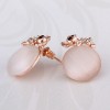 LZD 18K Rose Gold Zirconia Drop Stud Earrings L93