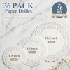HAKSEN Paper Doilies, 36 PCS Lace Paper Placemats Assorted Sizes