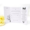 Pack of 10 Silouette Wedding Invitations with ribbon and envelopes-