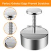 Stainless Steel Burger Press with Adjustable Thickness, Non-Stick Hamburger Patty