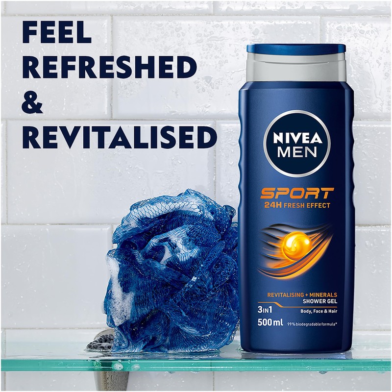 Nivea Men Sport Shower Gel, 500 ml