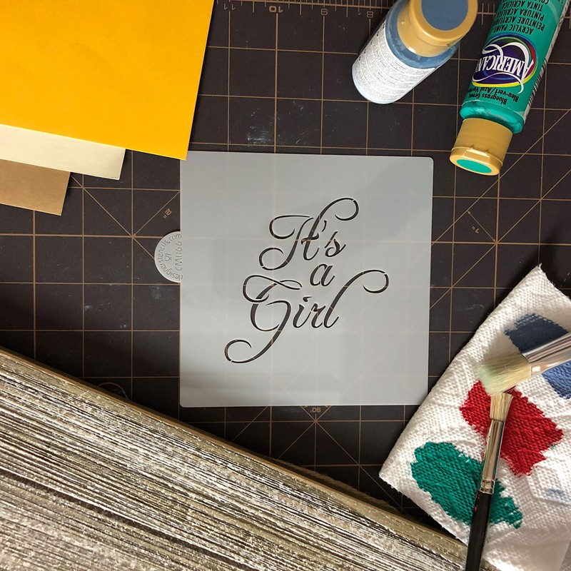 It's A Girl Cookie and Craft Stencil by Designer Stencils