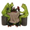 Cheaters' Royal Flush Trio Frogs Playing Poker Card At Gambling