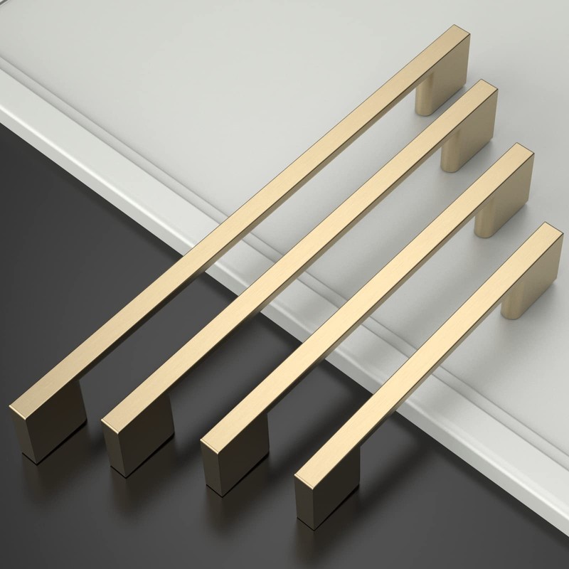 Asidrama 6 Pack 12.6 Inch(320mm) Brushed Brass Kitchen Cabinet Handles,