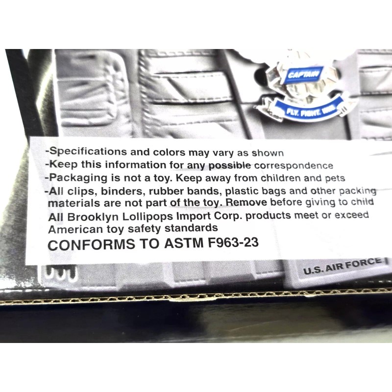 US Air Force Fighter Pilot Playset 6-piece Set Air Hose