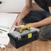 Housoutil Heavy Duty Plastic Tool Box, 10 Inch Portable Organizer