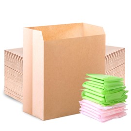 500 Pcs Sanitary Napkin Disposal Bags, Feminine Hygiene Disposal Bags Personal Hygiene Products Period Bags for Women Waxed Kraft Paper Tampon Bags Disposal for Restroom Bathroom(7.5'' x 10'' x 3.5'')