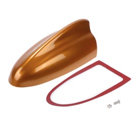 VekAuto Shark Fin Antenna Cover, AM/FM Signal Roof Aerial Universal for Car Auto SUV Truck ABS Material with Adhesive Base Orange