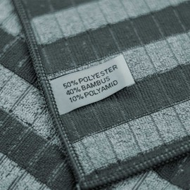 RESPEKT Microfibre Bamboo Tea Towels Set of 10 60 x 40 cm (Anthracite)