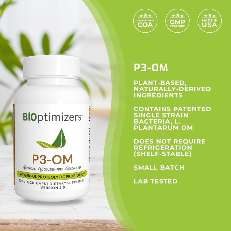 BiOptimizers BiOptimizers P3-OM Proteolytic Prebiotics & Probiotics Supplement | Lactobacillus