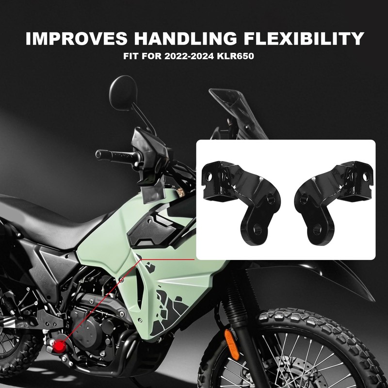 1'' Footpeg and Control Lowering Kit Fit for KLR650 2022-2024