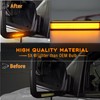 ZDEERAOTO LED Rear Side Mirror Light DRL Amber Sequential Turn