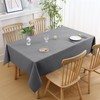 smiry Faux Linen Table Cloth Rectangular 140x100cm, Water resistant Tablecloth