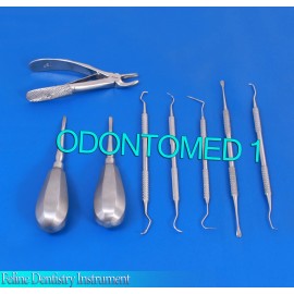 ODM Feline dental Kit 8 pcs Instrument Set Feline Dentistry Instrumen Premium DN-518