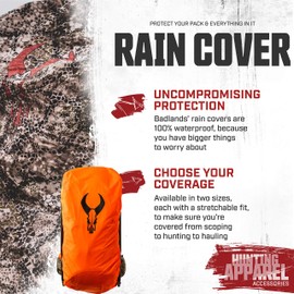 Badlands Rain Cover for Hunting Packs, Blaze, Large
