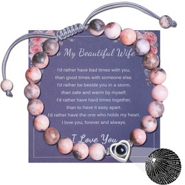 Sahoottie 100 Languages I Love You Bracelet for Wife I Love You Gifts for Wife Wife Bracelet Wife Gifts for Wife Presents for Wife Romantic Gifts for Her Love Bracelets Jewellery