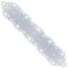 Simhomsen Embroidered Silver Grey Snowflakes Table Runner for Christmas Holidays