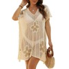 shermie Swimsuit Cover Up for Women Short Sleeve V Neck