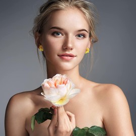 Mintolex Summer Beach Flower Earrings for Women Boho Matte Stud Earrings Layered Flower Petals Earrings with Gold Flower Bud Pink Blue White Yellow Green Pack of 5 Pairs