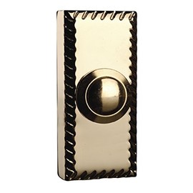 Byron Wired Bell Push Flush Mounted - Silver/ Brass