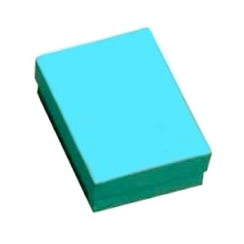 KC JEWELRY SUPPLY LOT OF 25 50 100 TEAL COTTON FILLED JEWELRY BOXES 3 1/4" X 2 1/4" X 1 - 100