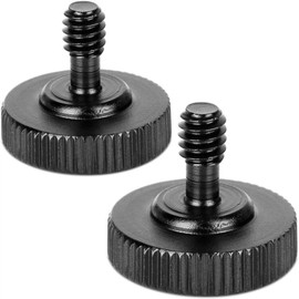 ChromLives Thumb Screw Tripod Screw Camera Quick Release 1/4" Thumbscrew L Bracket Screw Mount Adapter with Bottom 1/4"-20 Female Thread (Pack of 2)