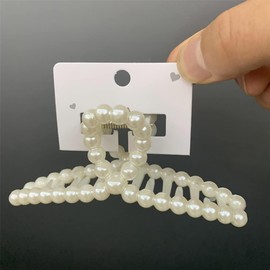 100Pcs White Paper Cardboard Hair Accessory Display Holders for Bows, Clips, Barrettes, and Hair Claws