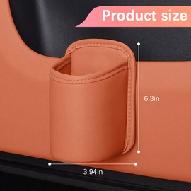 Sandfren Large Car Door Cup Holder, Clip On Vehicle Seat Side Hanging Cup Drink Holder, Automotive Interior Water Bottle Organizer Mount Accessories, Universal for SUV Sedan Truck (Orange)