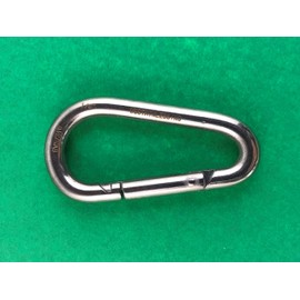 4 Pieces Stainless Steel 316 Spring Hook Oblong No Eye 1/4" (6mm) Marine Grade