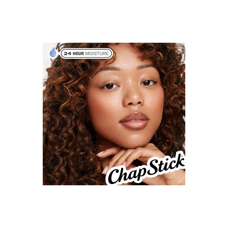 ChapStick- Bálsamo labial hidratante, algodón de azúcar, paquete de 12