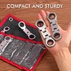 wanlvkang Stubby Flex Head Ratcheting Wrench Set – Metric 8-19mm,