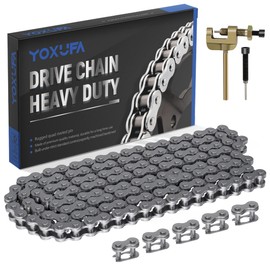 YOXUFA YOXUFA #35 Chain for Mini Bike Coleman CT100U CC100X Baja Doodle Bug DB30 Motovox MBX10 MBX11 Mega Moto MM-B80 105cc Predator 79cc 97cc 100cc Engine Powersports Parts with Chain Breaker - 140 Links