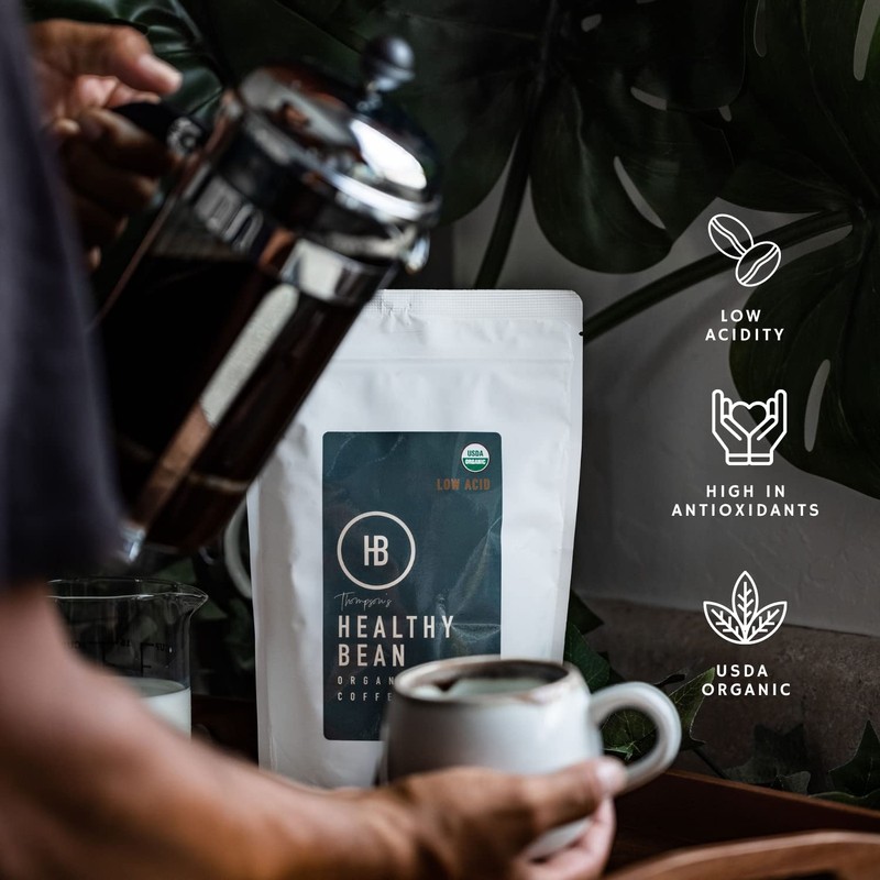 Healthy Bean Organic Ground Coffee Thrive Morning Blend - Low