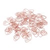 100Pcs Heart Shaped Paper Clips Iron Decorative Paperclips Set with