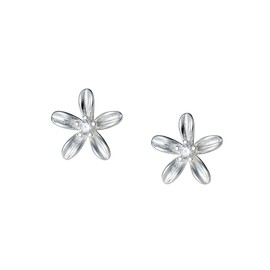 Cute Tiny Flower CZ Stud Earrings for Women 925 Sterling Silver Crystal Floral Cartilage Small Studs Earring Dainty Christmas Birthday Jewelry Gifts Hypoallergenic