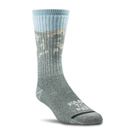 Farm to Feet Rugged Trail - Tooth of Time Full Cushion Crew Merino Wool Socks (Medium, Green Gables)