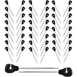 RiteFENCE Electric Fencing Premium Stand Off/Long Arm Multi Purpose Insulator for Polywire/Polytape/Rope/Wire PK50