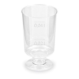 VEPATIM 200 Shot Glasses with Base Premium Crystal Clear Shot Glasses with Measuring Line 2 cl / 4 cl