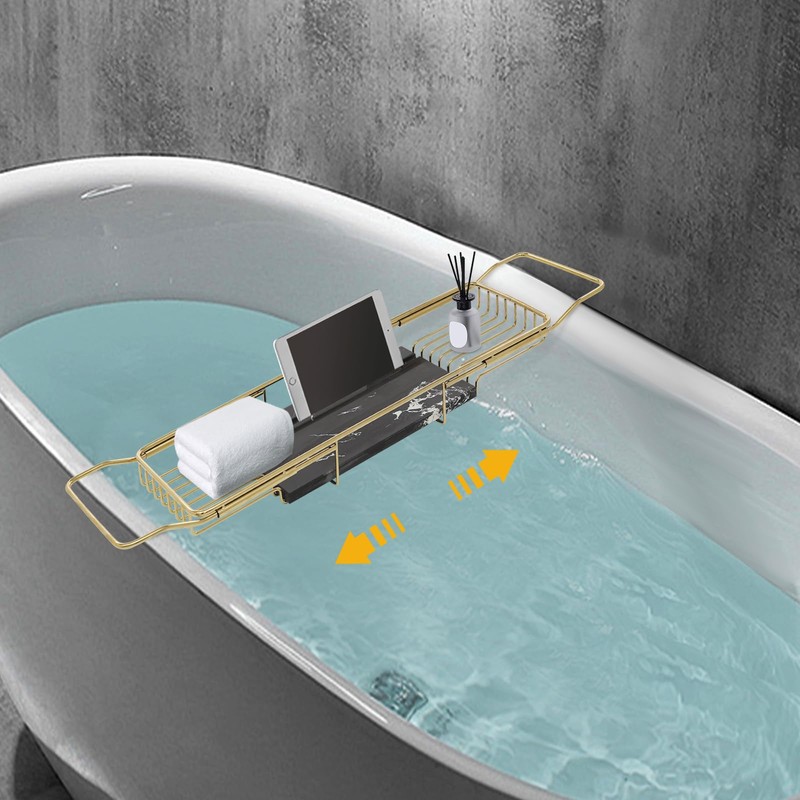 Expandable Bathtub Tray Caddy for Bath Relaxing, Bath Table Tub