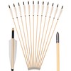 TOPARCHERY Wooden Arrows 31.5 inch Archery Handmade Traditional Wood Arrows