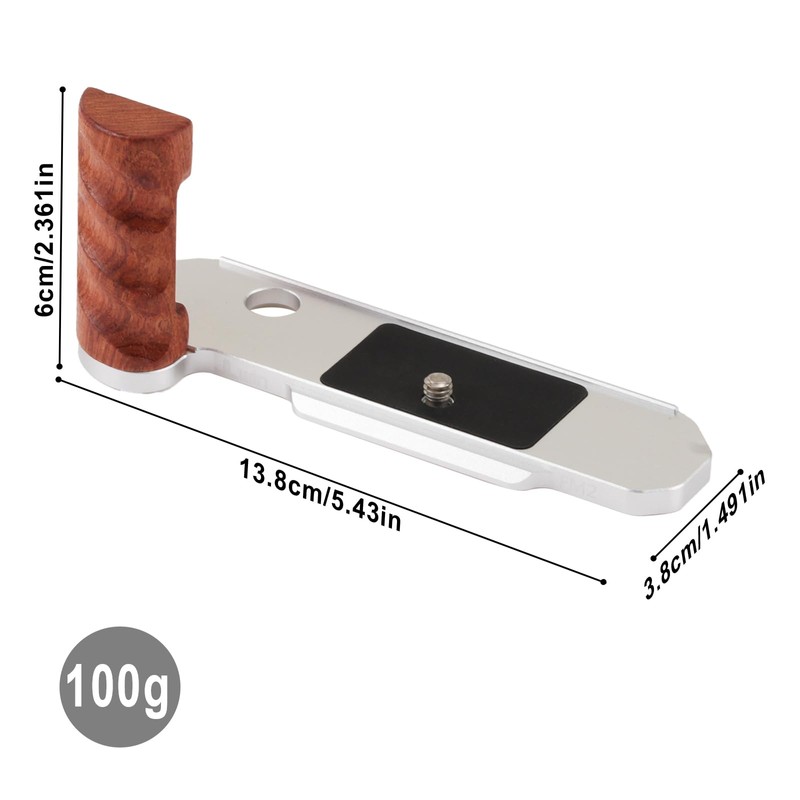 Foto4easy Wooden L-Shape Handle Grip for Nikon FM2 Camera with