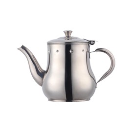 Buyer Star Stainless Steel Tea Pot with Removable Infuser, 17 Oz Pour Over Coffee Kettle for Coffee Shop, Western Restaurant, Bar and Home, Silver