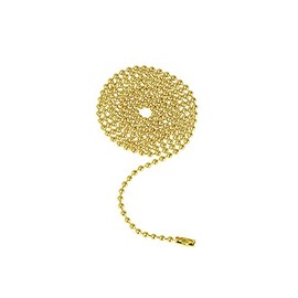 Aspen Creative 21318, 3-Feet Beaded Pull Chain with Connector in Polished Brass (1 Pack)