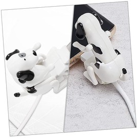 HOMSFOU 4pcs Creative Puppy Charging Cable Portable Dog Phone Watch Charger USB Charger Funny Charger Cable USB Organizer Charger Humidifier Charger Cable Protector White Metal