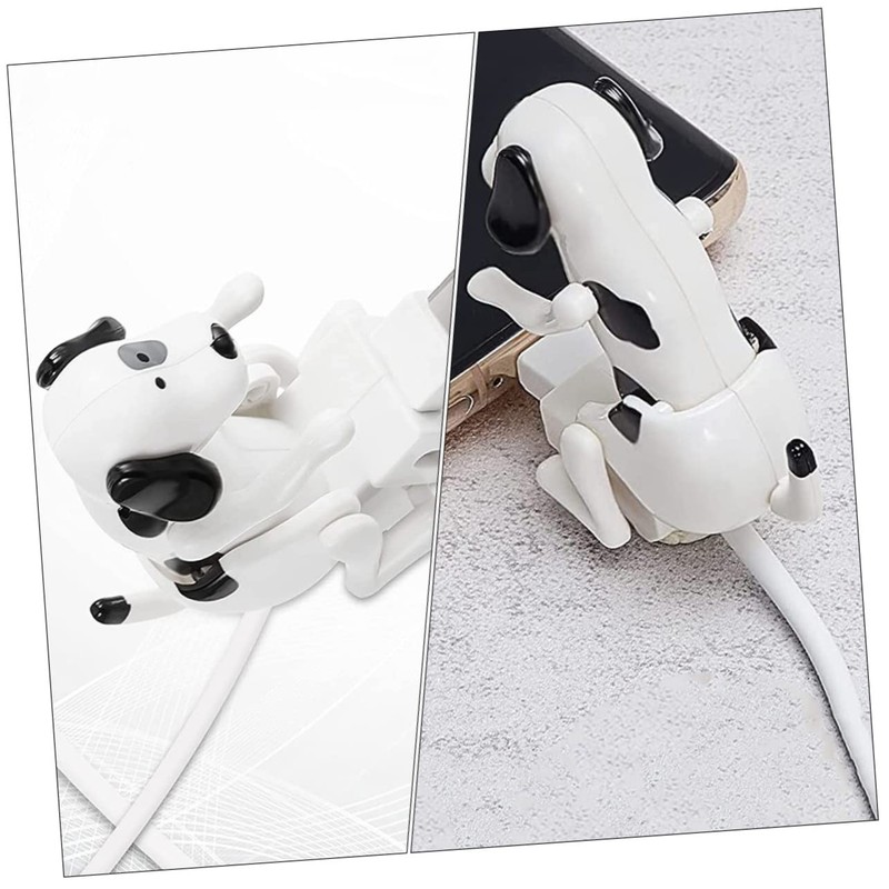 HOMSFOU 4pcs Creative Puppy Charging Cable Portable Dog Phone Watch