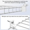 12 Inch Wire Shelf Brackets Set, 3 Pack Metal White
