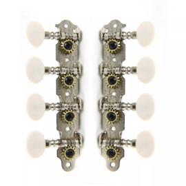 mLaval Guitar Parts A set of 4-on-Plate Classic Style Mandolin Tuning Keys Tuners Head Pegs, White